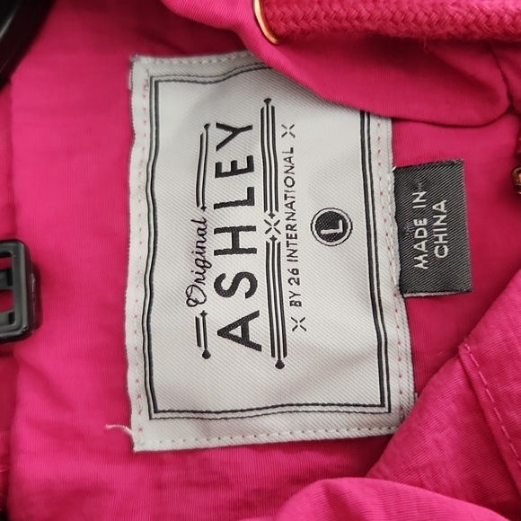 Ashley Jacket Womens 26 international Windbreaker Track Size Large Pink Black - Picture 4 of 8